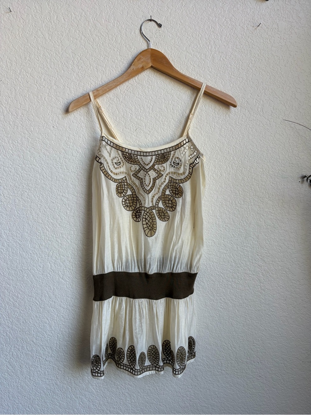 Forever 21 Boho Blouse Embroidered Accents